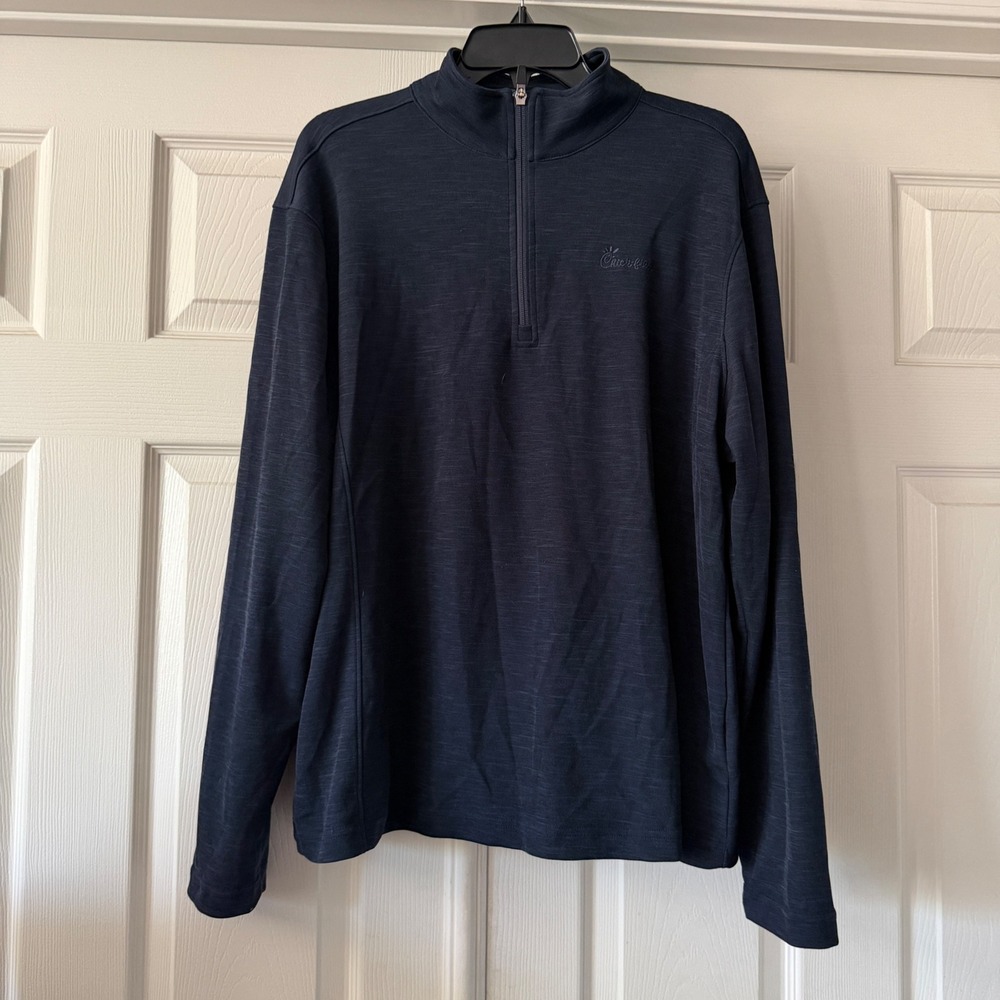 Oobe Chick-fil-A Mens Unisex 2XL Navy Blue Quarter Zip Pullover Embroidered